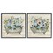 Stupell Industries Butterfly Hydrangea Bathtub 2 pc Framed Giclee Wall Art Set Design by Nan